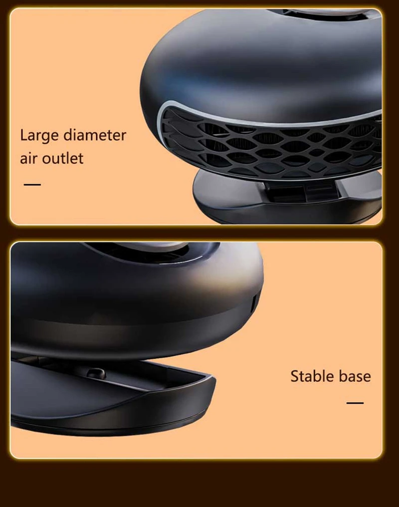سخان سيارة Xiaomi محمول صغير الحجم، التوصيل والتشغيل، مروحة سخان المنزل، ترموستات قابل للتعديل، سخان الفضاء للمكتب المنزلي #6