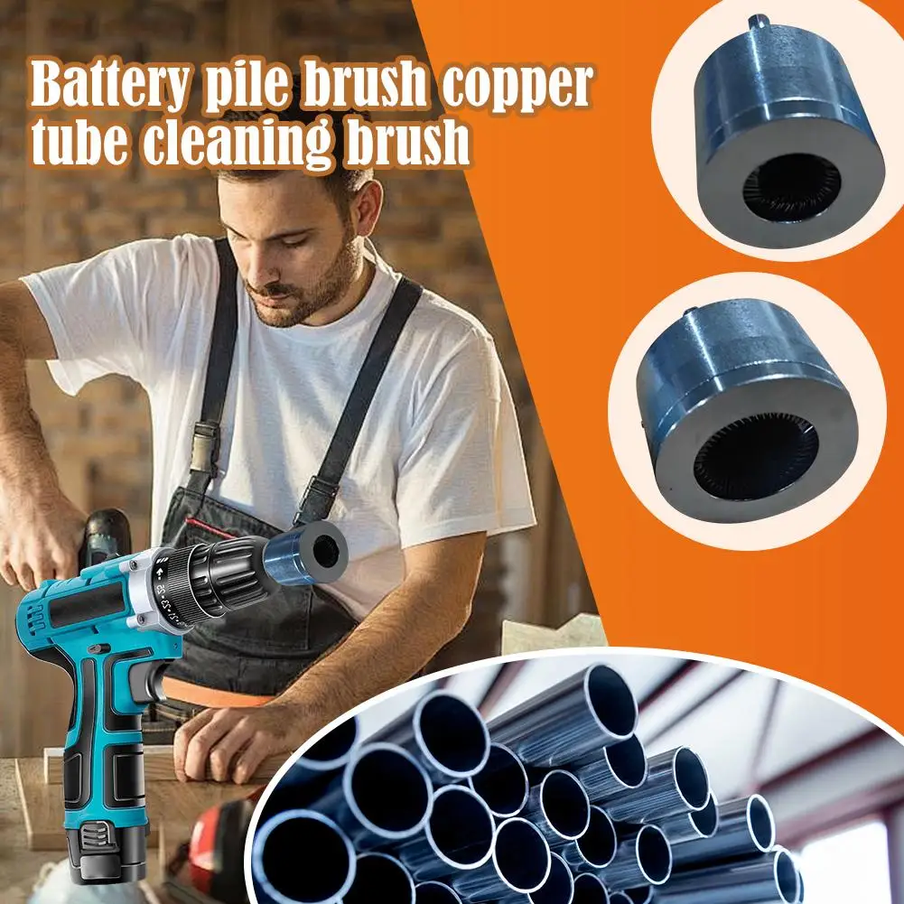 Imagem -02 - Escova de Limpeza de Tubo de Cobre Broca de Metal Limpeza e Preparação Acessórios de Limpeza de Cobre 15 mm 22 mm