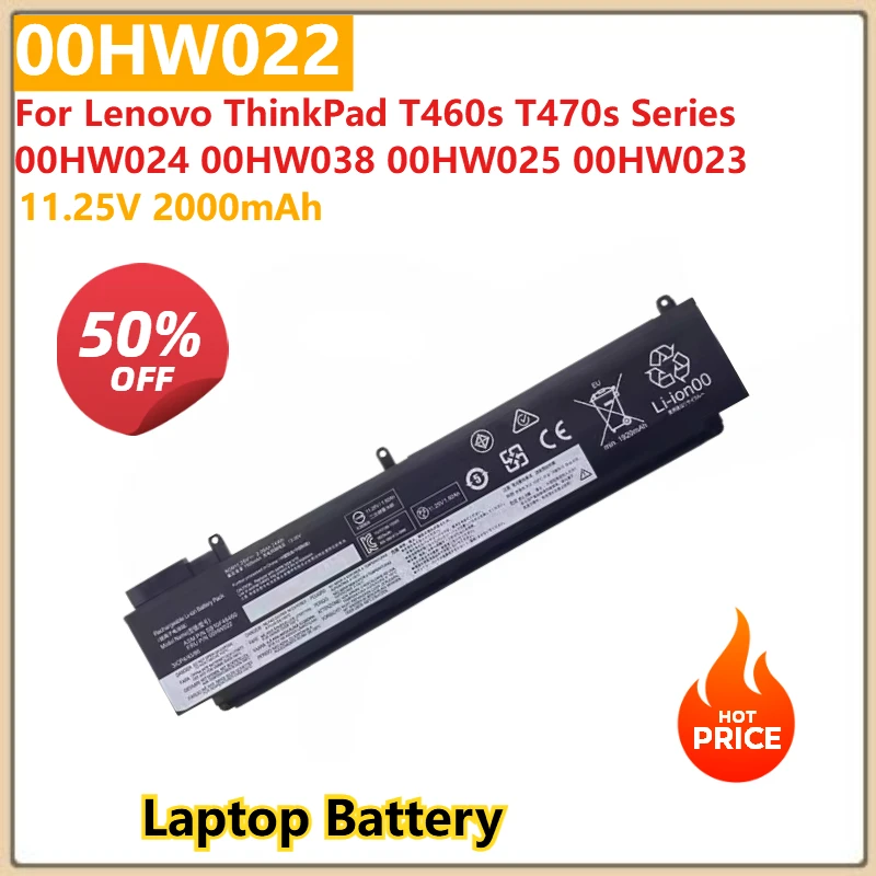 

Для Lenovo ThinkPad T460s T470s Series 00HW024 00HW038 00HW025 00HW023 Сменный аккумулятор для ноутбука 00HW022 11,25 В 2000 мАч