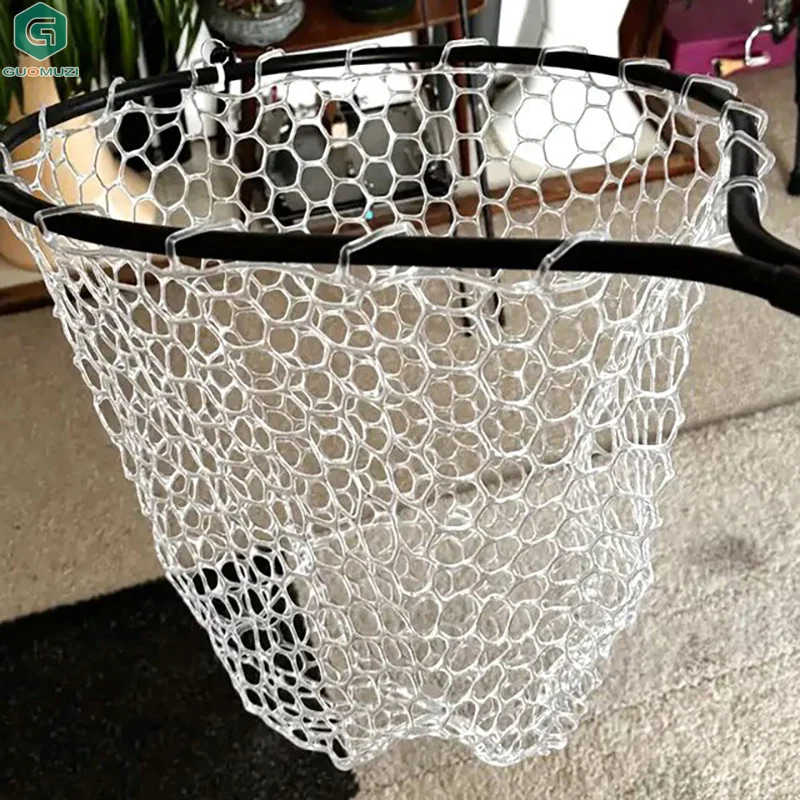 32/40/50CM Portable Collapsible Fishing Net Wear-resistant Rubber Mesh Fish Catch Trap Landing Outdoor Multifunctional Dip Net - view 3