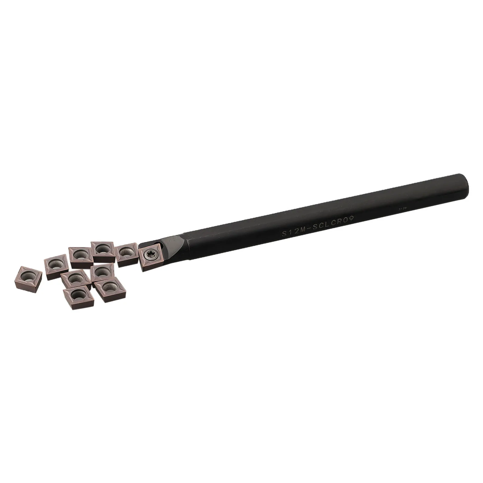 

Lathe SCLCR Boring Bar Right Hand S12M-SCLCR09 Semi-Finishing Threading W Wrench 10 Pcs CCMT09T304 Blade 95 CCGX