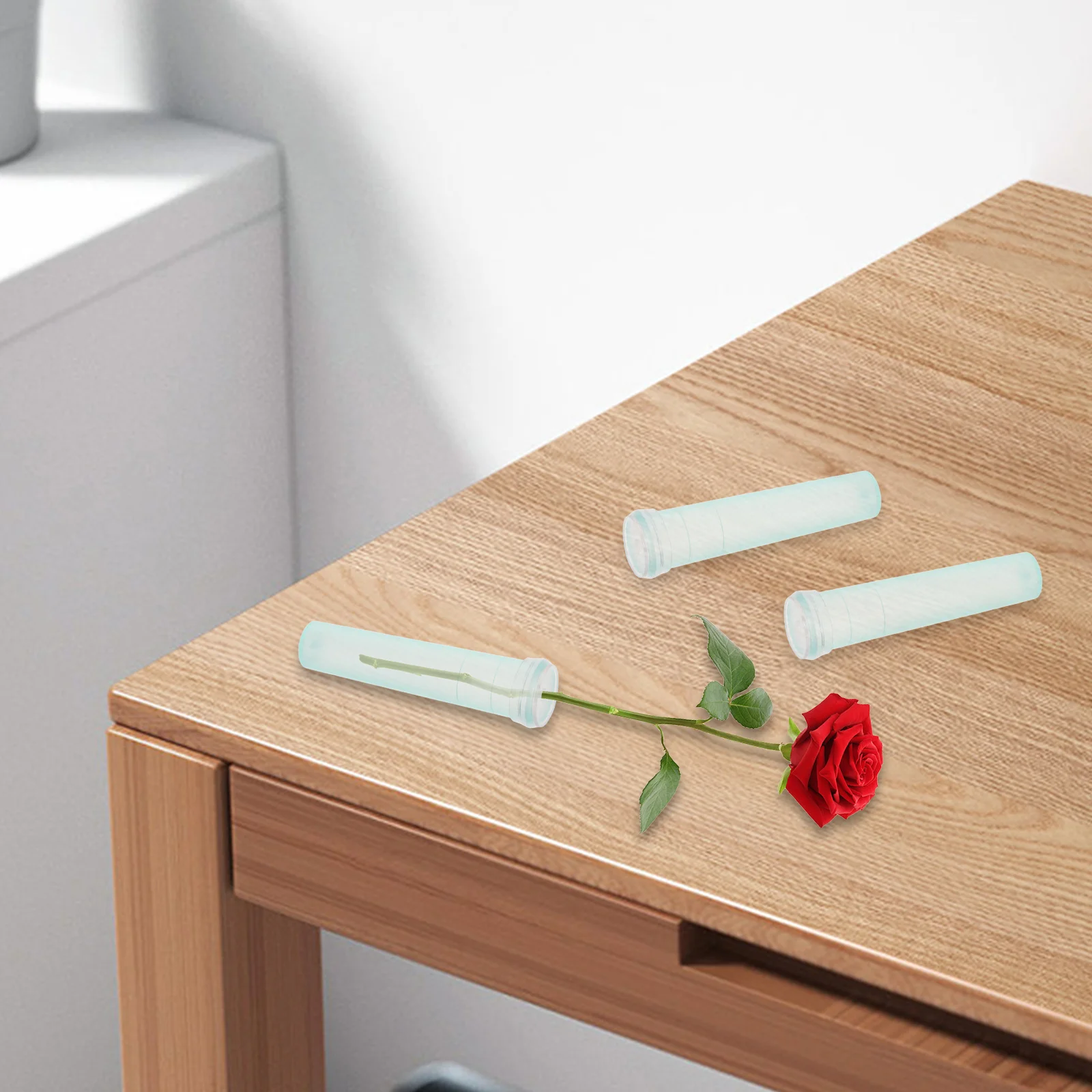 

100pcs Fresh Flower Preservation Tube 7Cm Long Light Green For Floral Arrangement Transport Home Decoration Flower Growing Tool