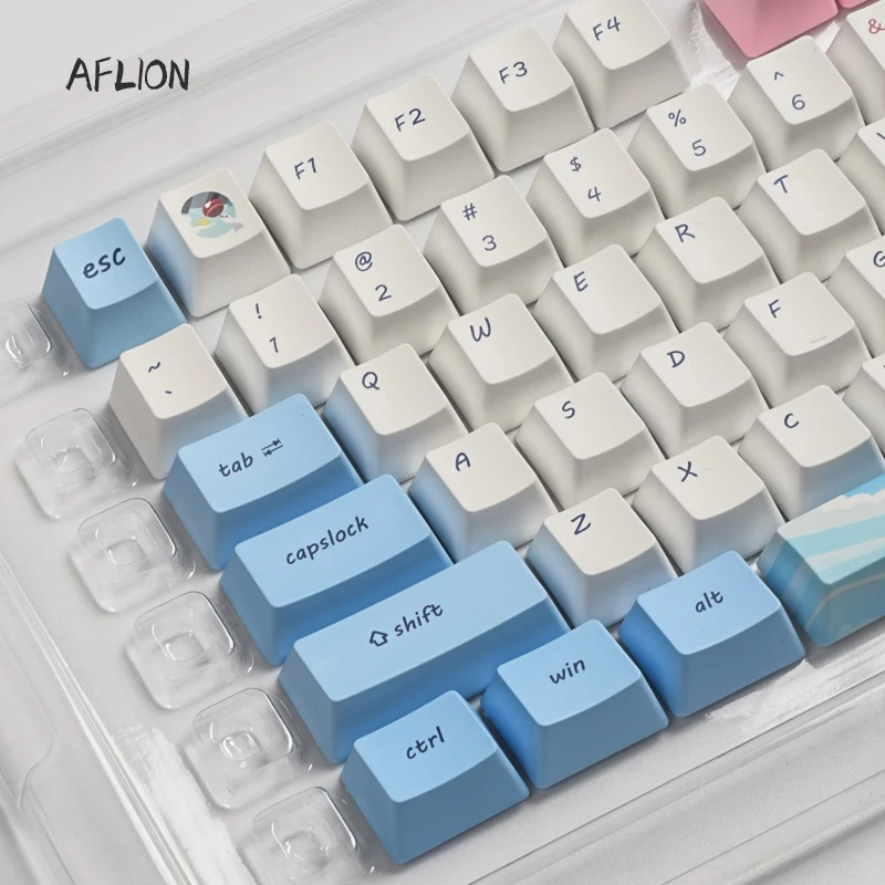 Aflion 2มิติสาวธีมแป้นพิมพ์108key เกมอะนิเมะ Pbt Keycap DIY Custom OEM ความร้อนระเหิด