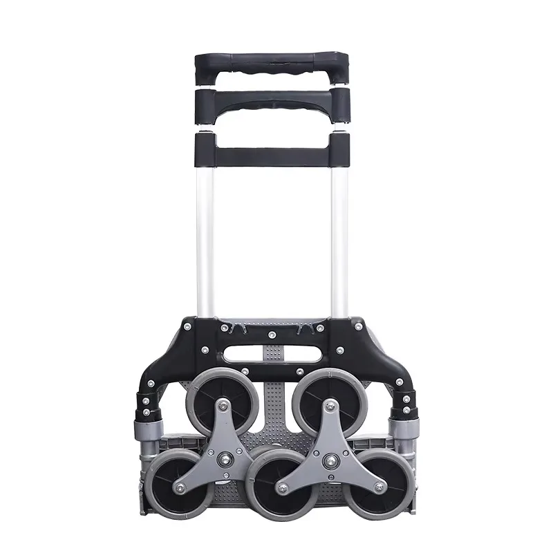 Heavy-duty 70kg stair climbing trolley Thickened steel tube folding trolley Six-wheel telescopic handle multi-purpose vehicle