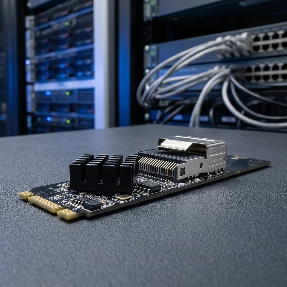 For Data Center SFF-8087 Adapter Storage Controller Multi Port Data Transfer Card Adapter Black PCB Material Build
