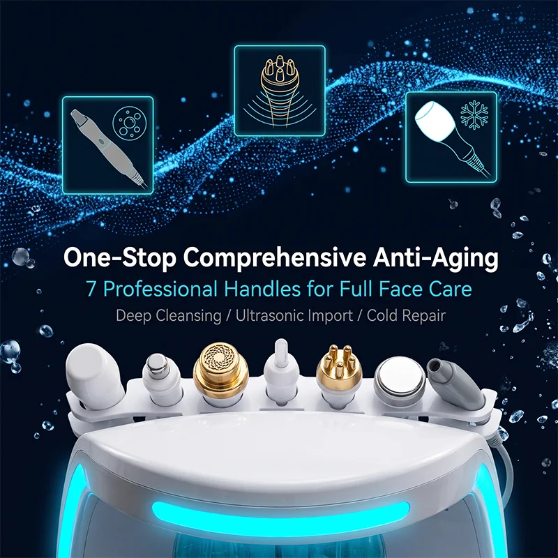 7 In 1 Professional Smart Ice Blue Analyzer Multifunction Facial Machine Latest Facial Treatment Device For Skin Care