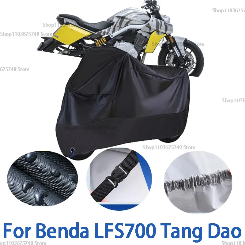 

Motorcycle Full Covers For Benda LFS700 Tang Dao Car Outdoors Sun Protection Dust No Ear Thickened Oxford Clothcover Accessories