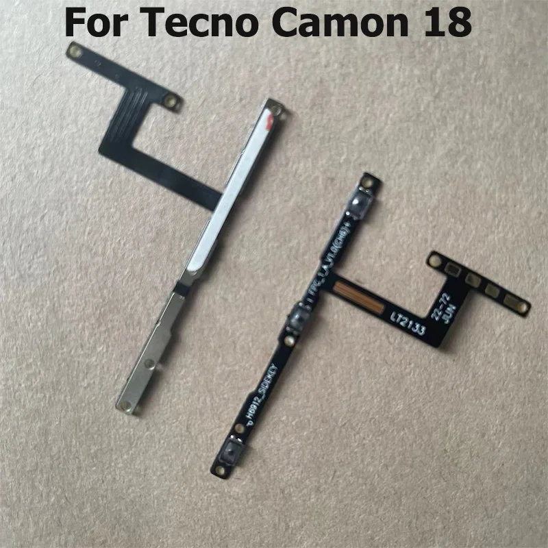 For Tecno Camon 17 16 15 12 Air Pro Premier Volume Side Power Switch On Off Button Key For Camon 18 Flex Cable