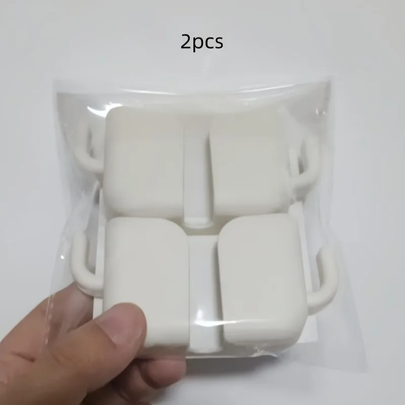 

2Pcs Adhesive Wall Hanger, No Drilling White Plastic Hook for Phone, Kitchen, Bathroom Home Storage