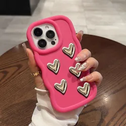 Soft Silicone Candy 3D Heart Phone Case For OPPO Reno 12 11 10 Pro 11F 4 5 6 7 8 Lite 6Z 7Z 8Z 8T 4G 7 5G Find X3 X5 Lite Cove