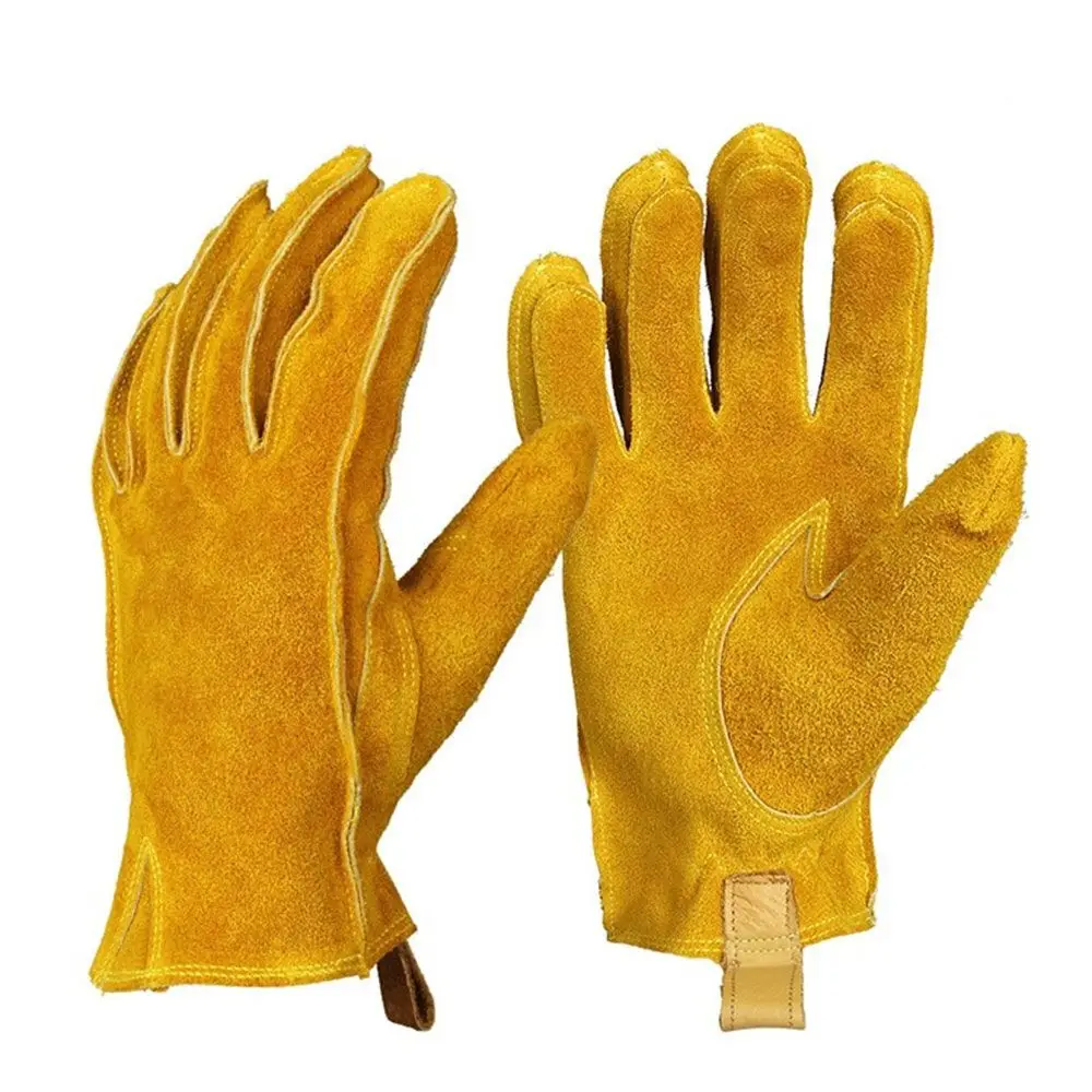 

Men Driving Cycling Nonslip Leather Breathable Full Finger Mittens Non-slip Wear-resistant Motorcycle Riding Gloves