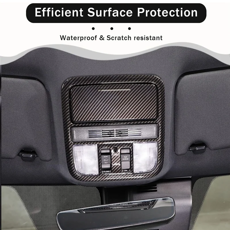 

Комплект накладки на переднюю панель лампы для чтения для Honda Pilot 2019-2022, аксессуары из АБС-пластика, углеродное волокно-A65M