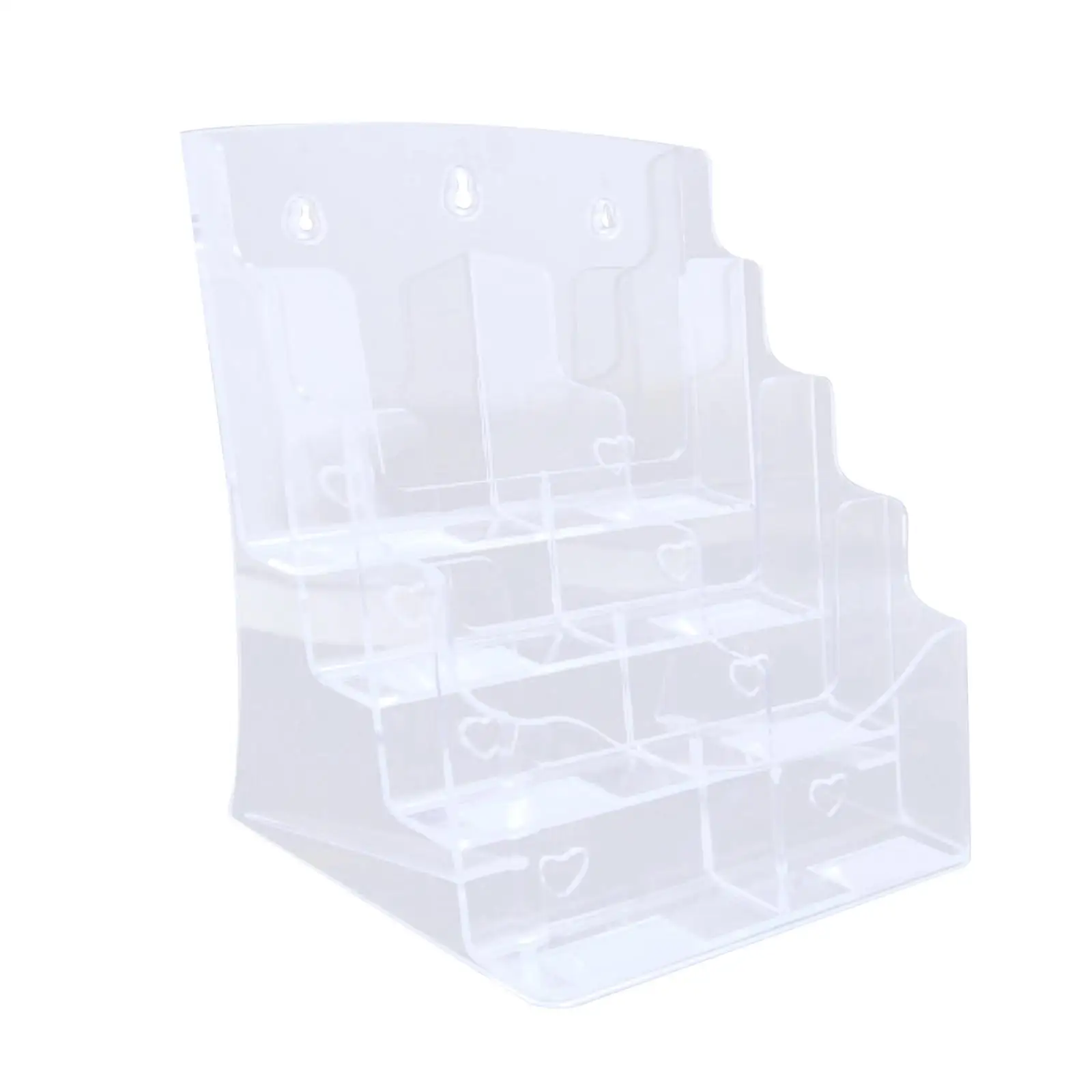 Acrylic Brochure Holder Display Stand Desk or Wall Mount Countertop Organizer Literature Holder for Magazines Meeting Office