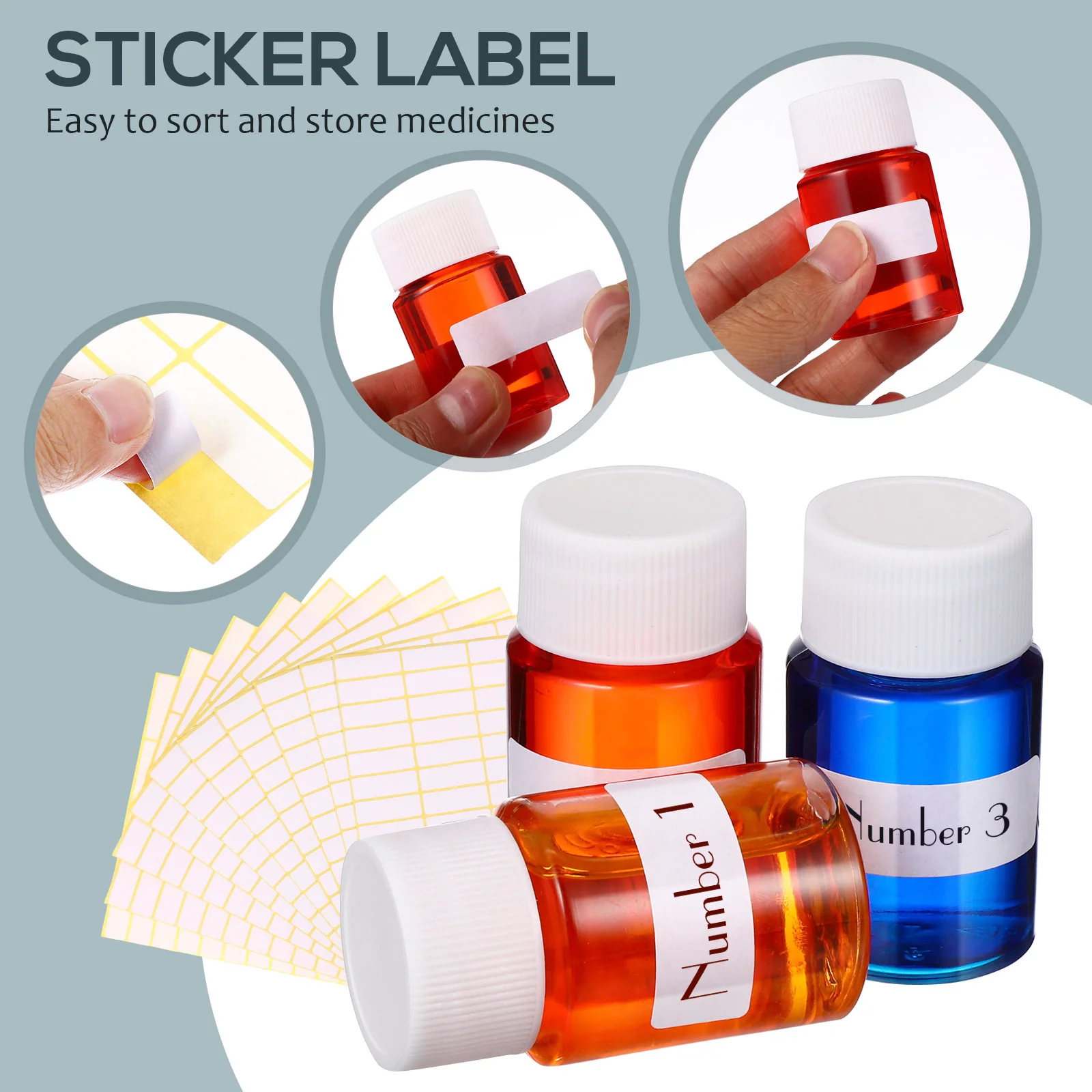 10Pcs Bottles 30ml Transparent Medicine Containers Refillable Tablet Holder with Screw Cap for Liquid Solid Powder