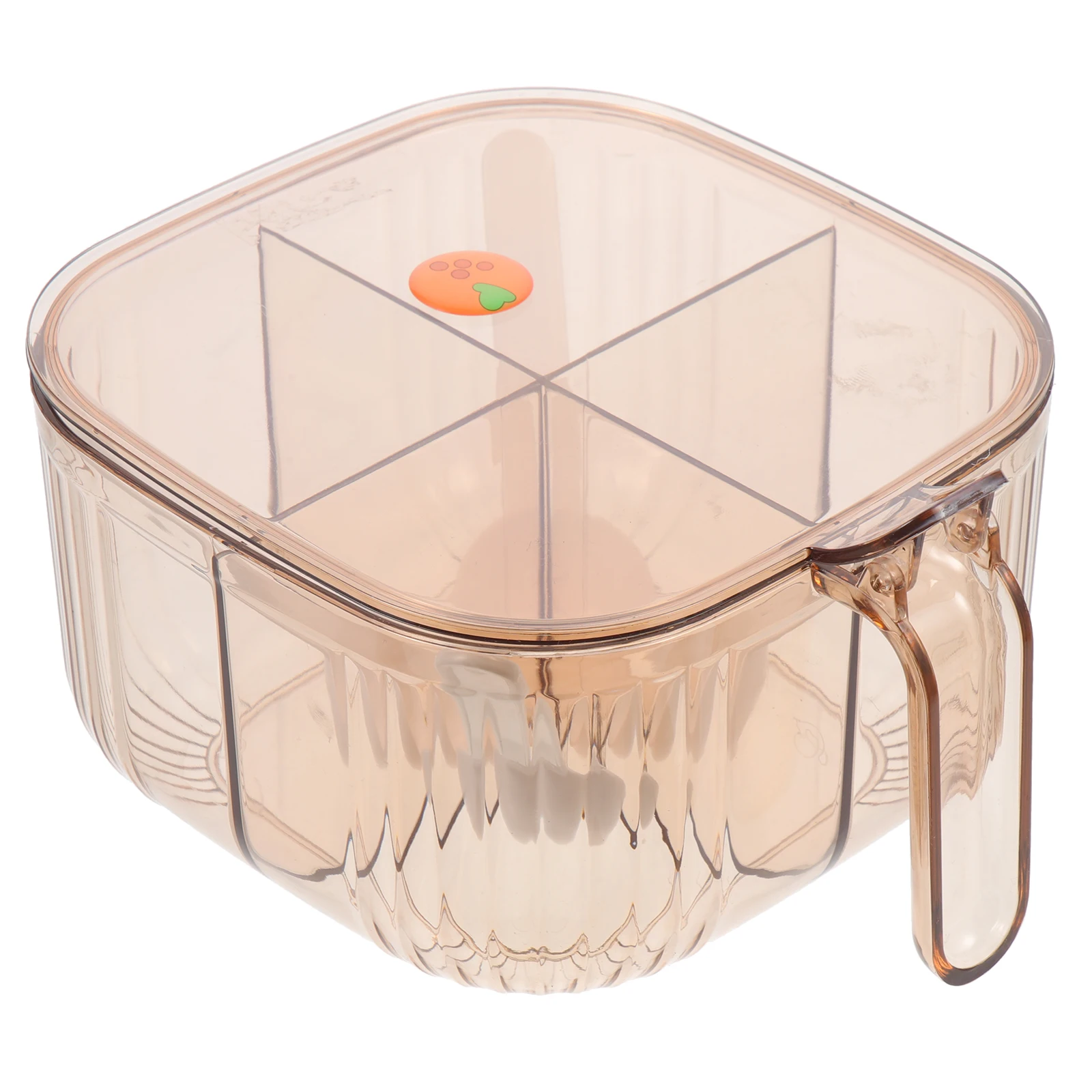 

Condiment Storage Container Premium Pet Material Divided Seasoning Hand Open Non-Slip Grip For Salt Pepper