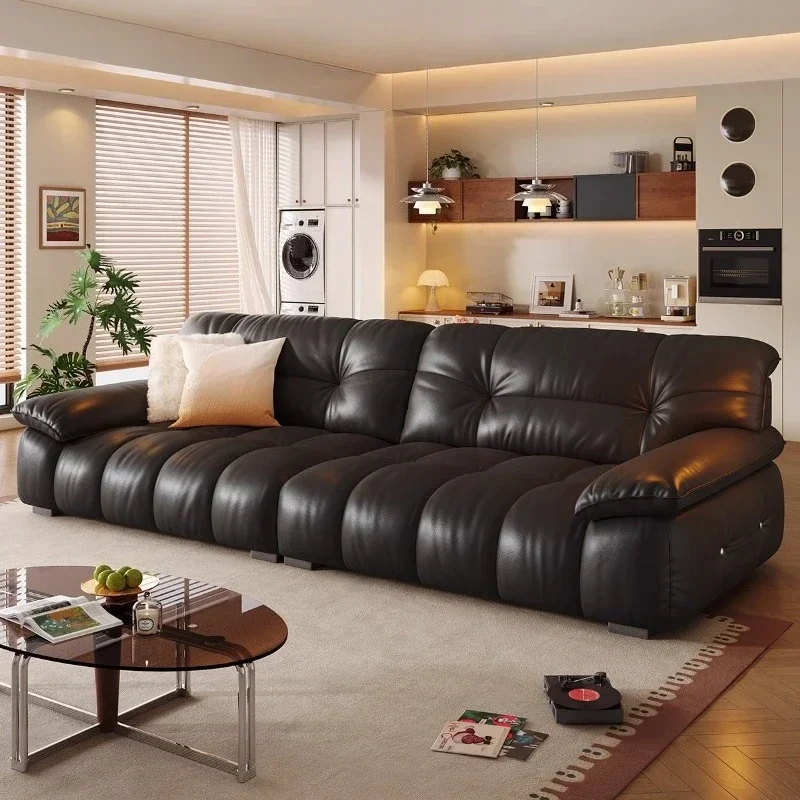 

148 cm to 358 cm Modern cloud leather living room sofas couch Armchair home furniture couch sofa Leisure Sofa Home armchairs