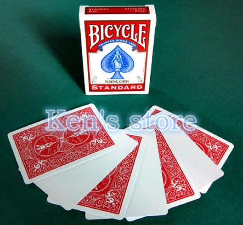 Bicycle Blank Face Playing Cards Gaff Magic Cards Blue/Red Back Card Games Card Magic Special Props for Magicians Accessory