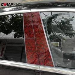 30x60cm Car Sticker Red Carbon Fiber Self Adhesive Waterproof Film Auto Door Sill Bumper Protector Tape for Car Accessories