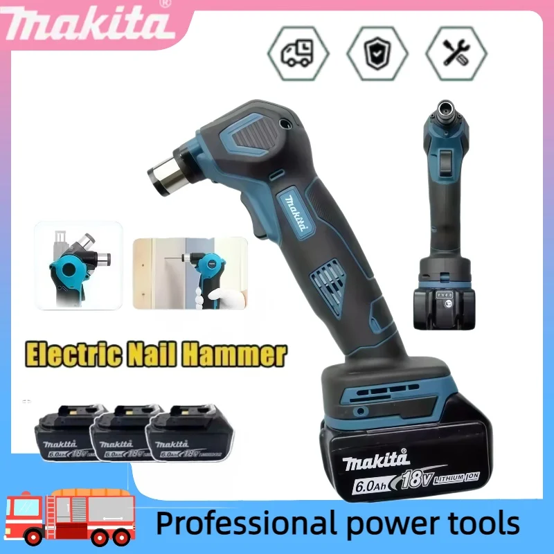 

Makita Electric Hammer Drill Cordless Auto Hammer Palm Nailer Woodworking Power Tools for DEWALT/Milwaukee 18V Battery