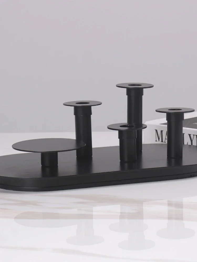 Magnet black and white creative transformation candlestick decoration ornament table decoration