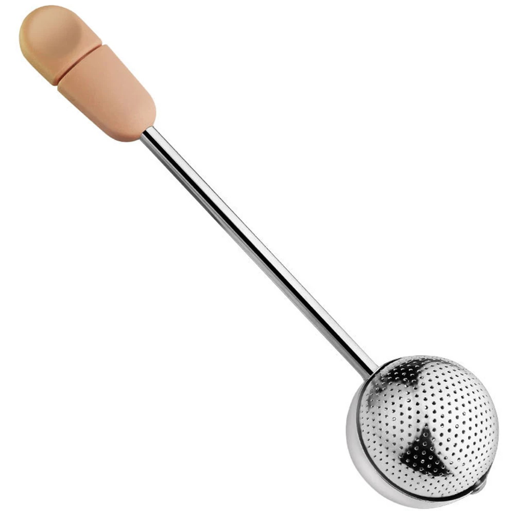 

Tea Infuser Strainer Mesh Filter for Loose Leaf Herbs Spices Long Handle Easy Use Cleaning Kitchen Travel Metal Set Small Hooks