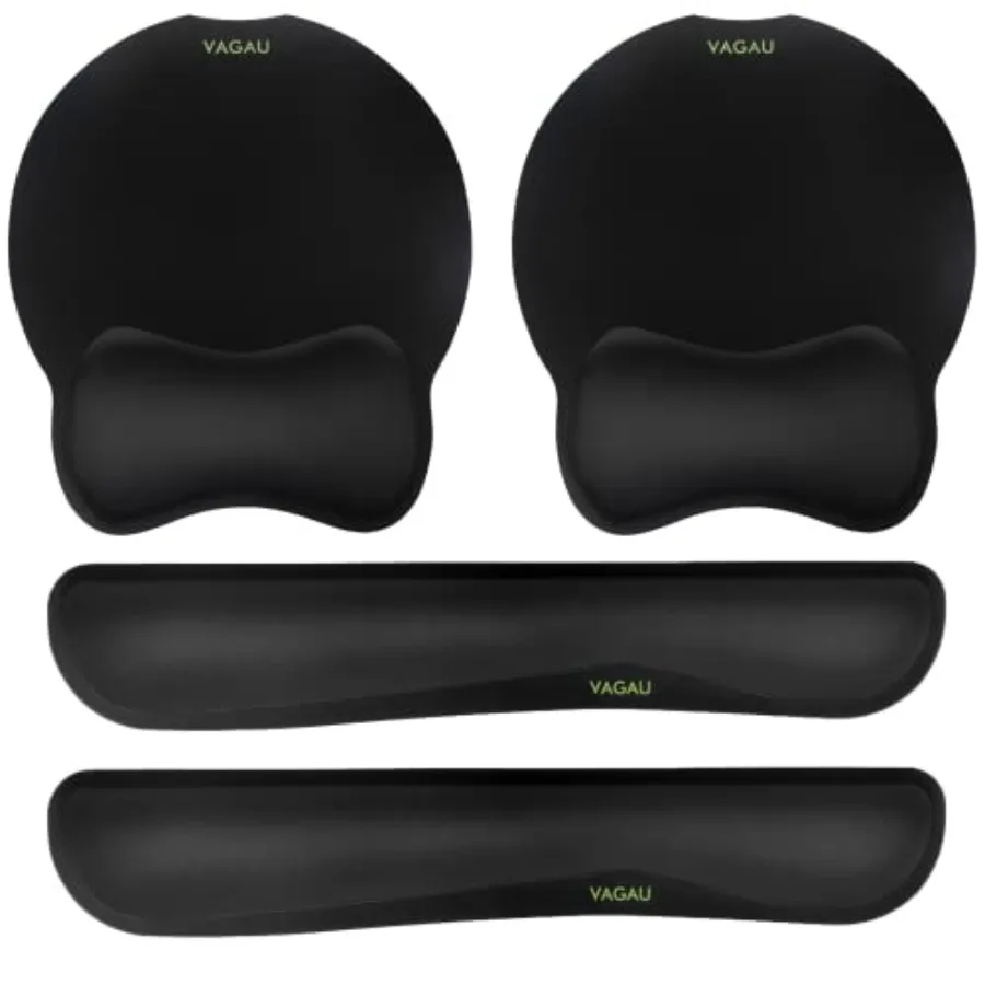 Premium Keyboard Wrist Rest and Mouse Pad Wrist Support, Ergonomic Memory Foam Set for Office, Laptop, Mac, Computer and Gaming
