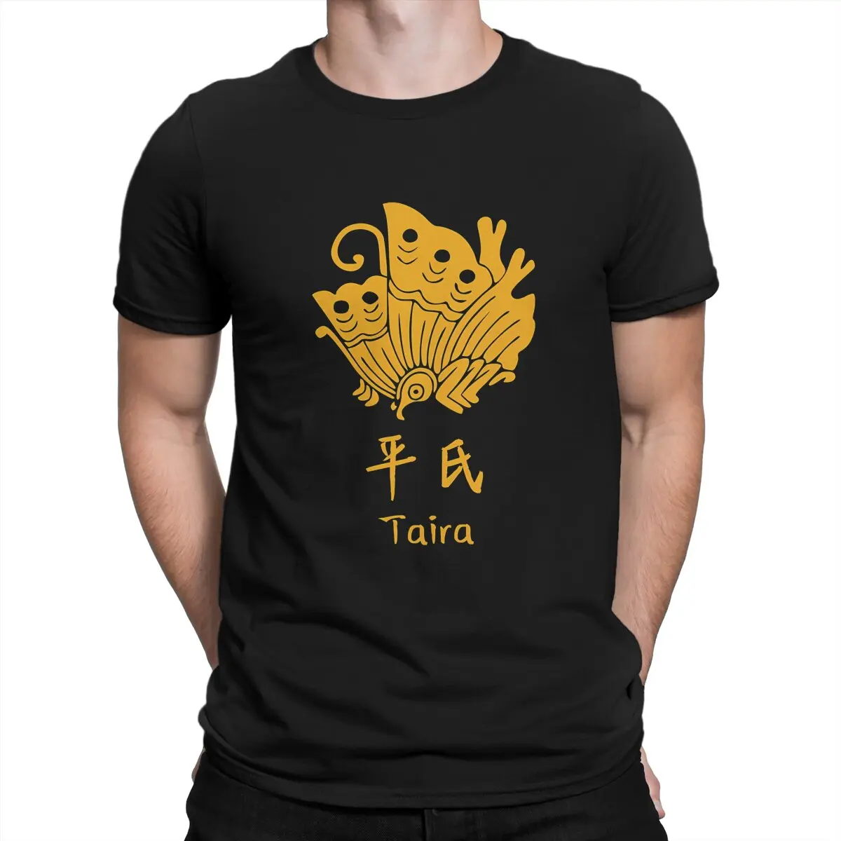 Taira T-Shirts Men Japan Clan Logo Crazy Tee Shirt Round Neck Short Sleeve T Shirts Birthday Gift Clothing