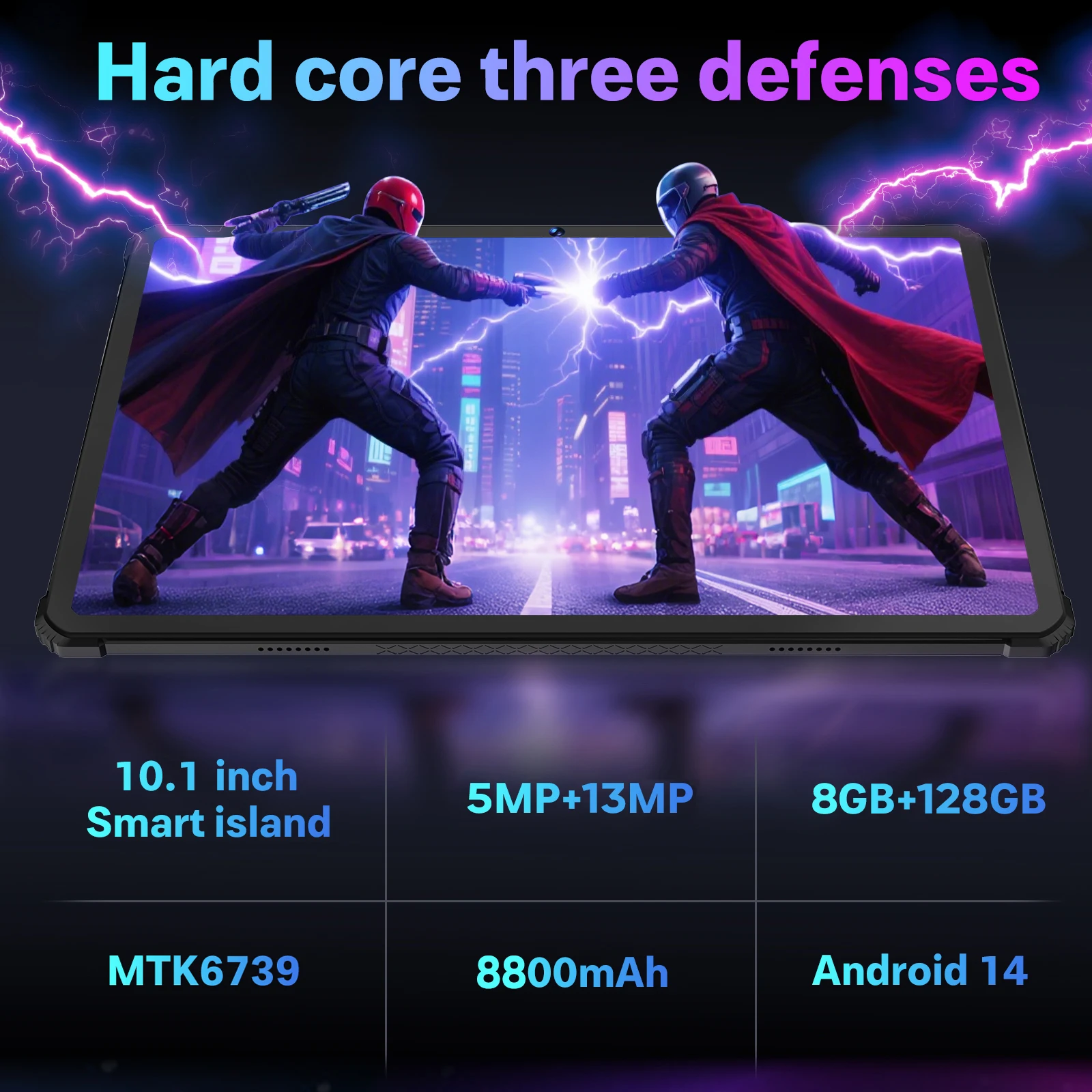 Design legal 10.1 Polegada android 14 google play gps bluetooth wifi 4g chamada telefônica 8800mah 8gb ram 128gb rom abas câmera dupla presente