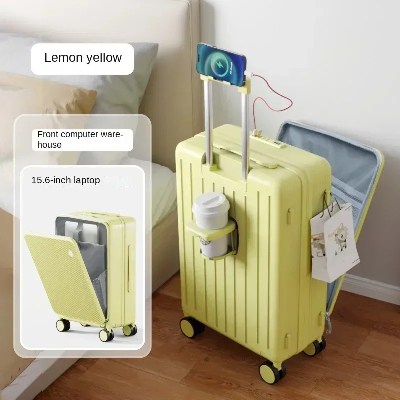 

20 inch PC Luggage Suitcase Multifunctional USB Charging Laptop Trolley Case Boarding Box Universal Wheel Cabin Trunk