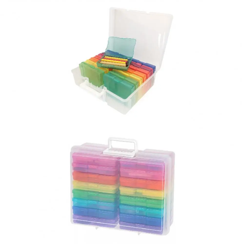 Colorful Storage Box Easy to Take Out Storage Box Capacity Storage Box with Handle for Jewelry Crafts Small Items 16 Cases