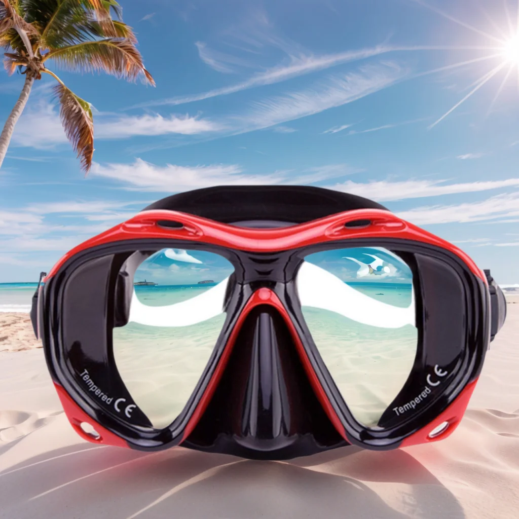 Customize +1.0 to +5.0 Hyperopia Diving Mask  Farsighted Tempered Glass Lenses, Gear for Men Women,  Antifog Spray