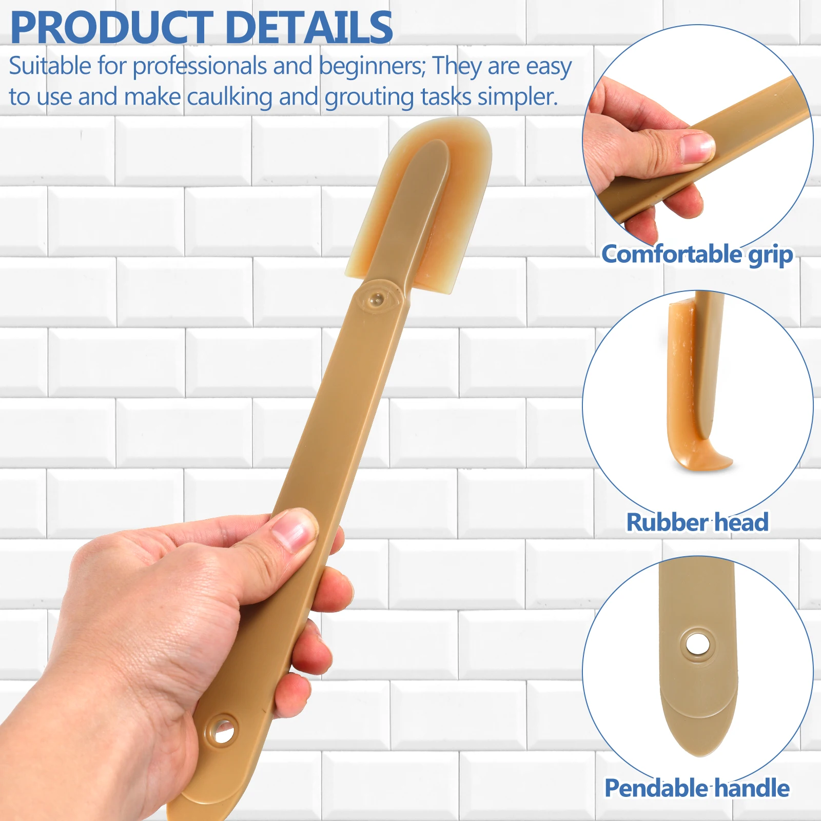 Rubber Caulk Finishing Tool Kit Reusable Caulking Applicator Spatula Wall Caulk Remover Grout Sealer Applicator Caulking Tool