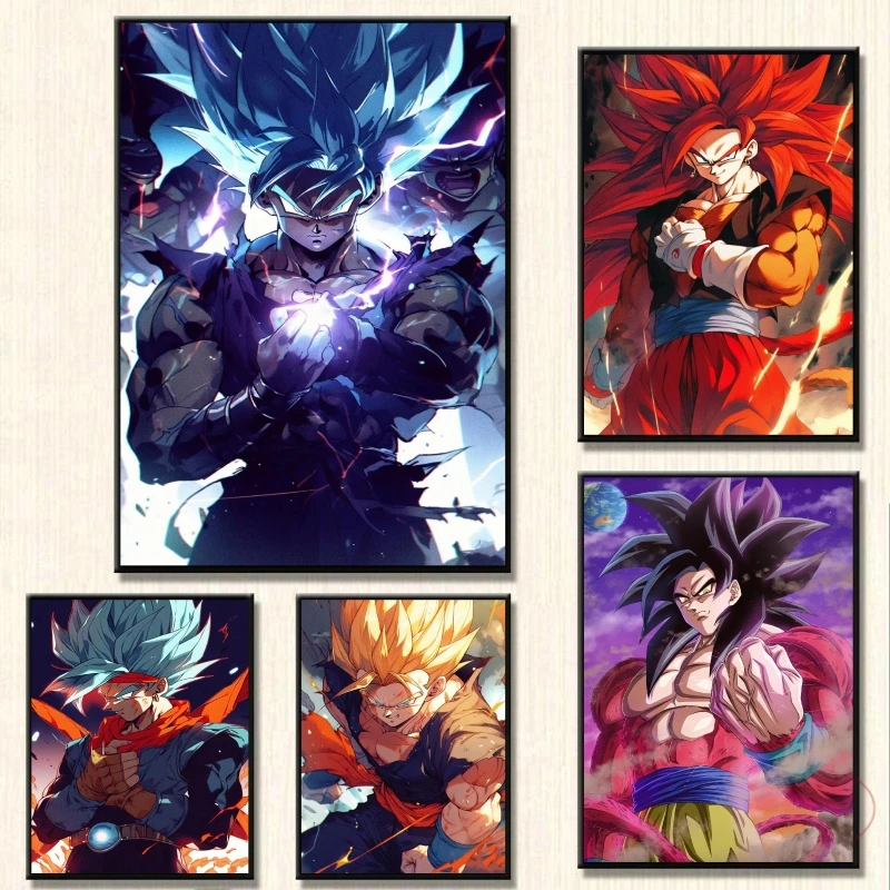 

Dragon Ball Anime Posters Cartoon Character Picture Decor Painting Kid Action Figures Hd Print Art Prints Hanging Living Room