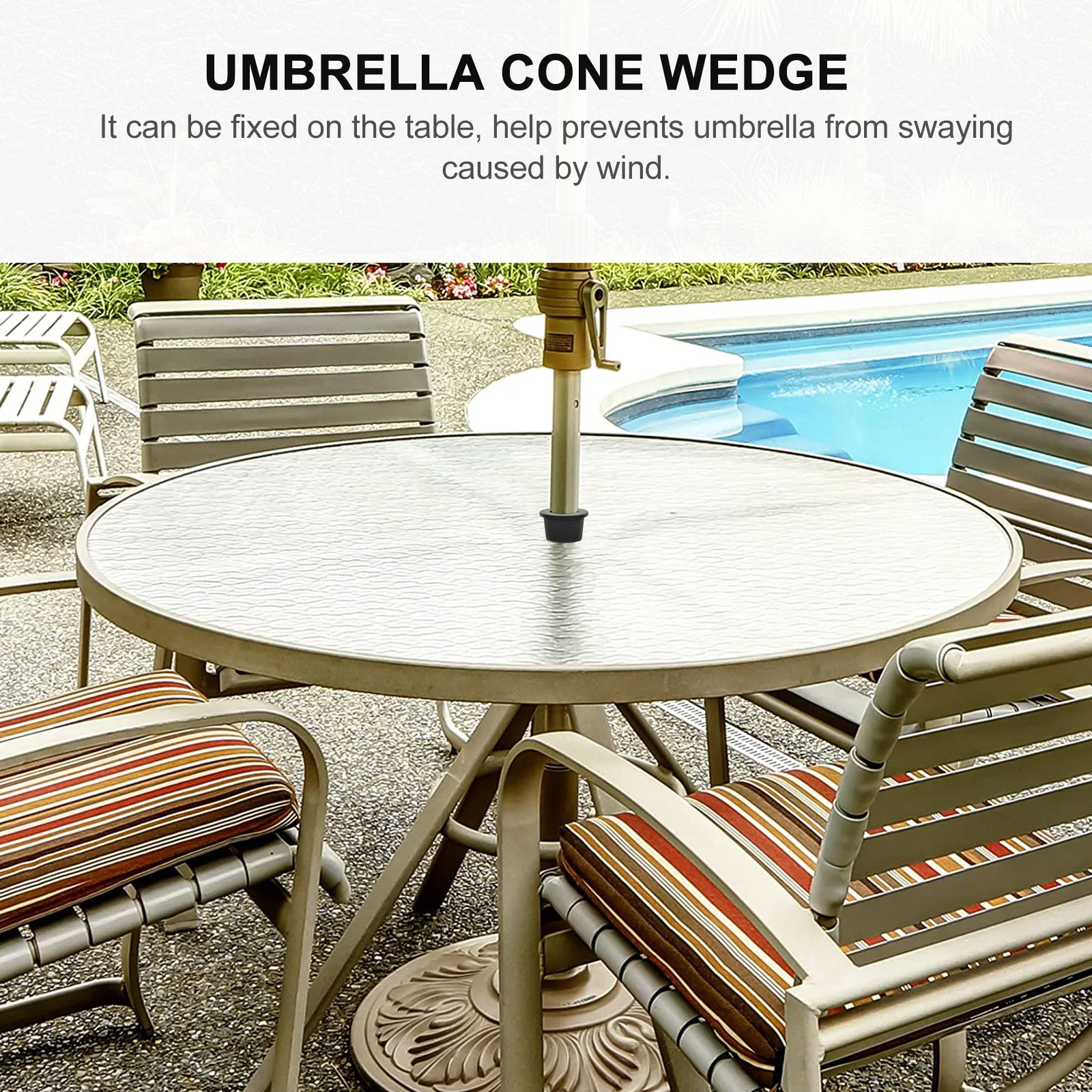 

Parasol Hole Plug Sunshade Cover Thickened Umbrella Wedge Seat Ring for Table Black Suitable Most Desktops Outdoor