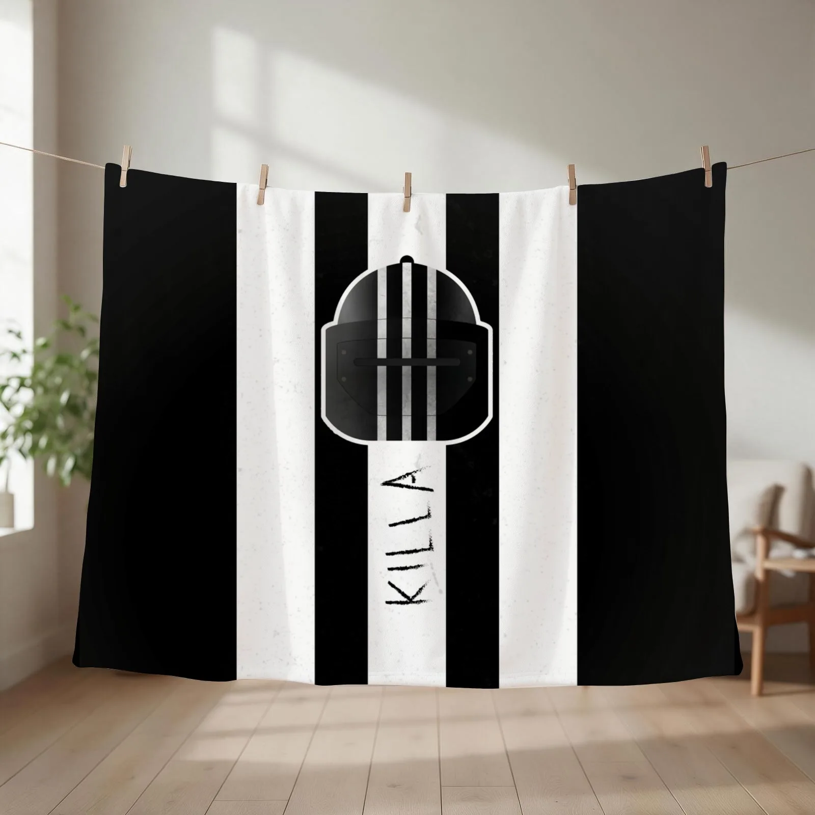 Killa Helmet - Escape From Tarkov Throw Blanket couch cozy soft plush fuzzy picnic outdoor blanket