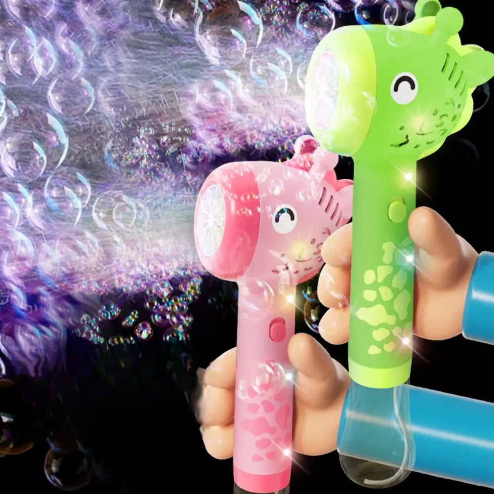 Macchina automatica per soffiare bolle con luci a LED Musica Cartoon Bubble Maker Toy per bambini Bubble Outdoor Indoor Play