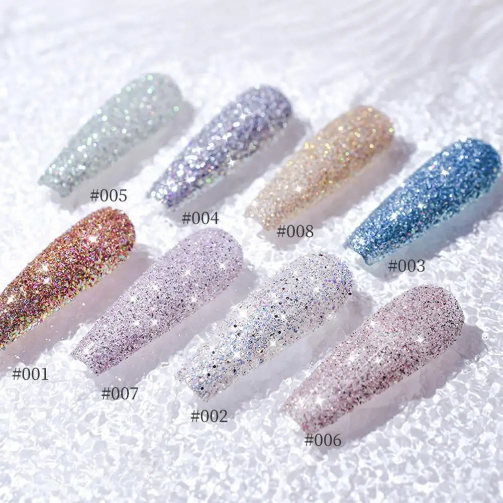 Nail Powder Long Lasting Holographic DIY Mirror Effect Nail Glitter Powder for Manicure Accessories Nail Art