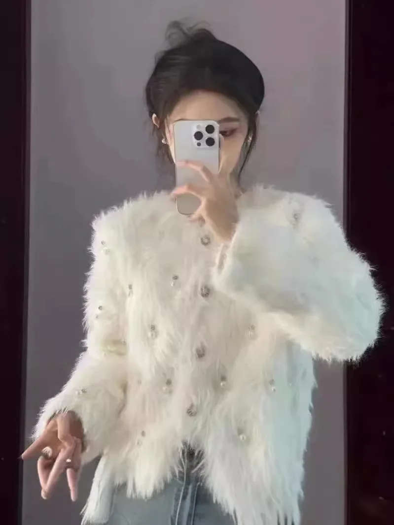 

Свитера Джемперы Кардиганы Женские вечерние Alpaca Хлопок Тональный дизайн Обычный крой Повседневная ночь Яркие игривые забавы Модный Young OL