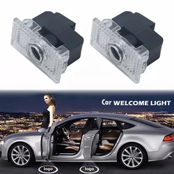 2Pcs LED Car Door Logo Light Decoration Automobile Welcome Shadow Laser Projection Floor Lamp 12V for Tesla MODEL 3/S/Y/X