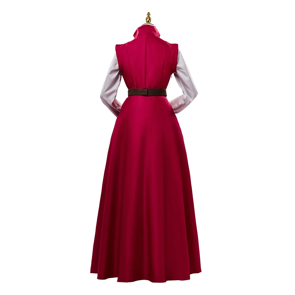 فستان نسائي من Disenchantment Cosplay Queen Dagmar مع حزام لحفلات الهالوين كرنفال