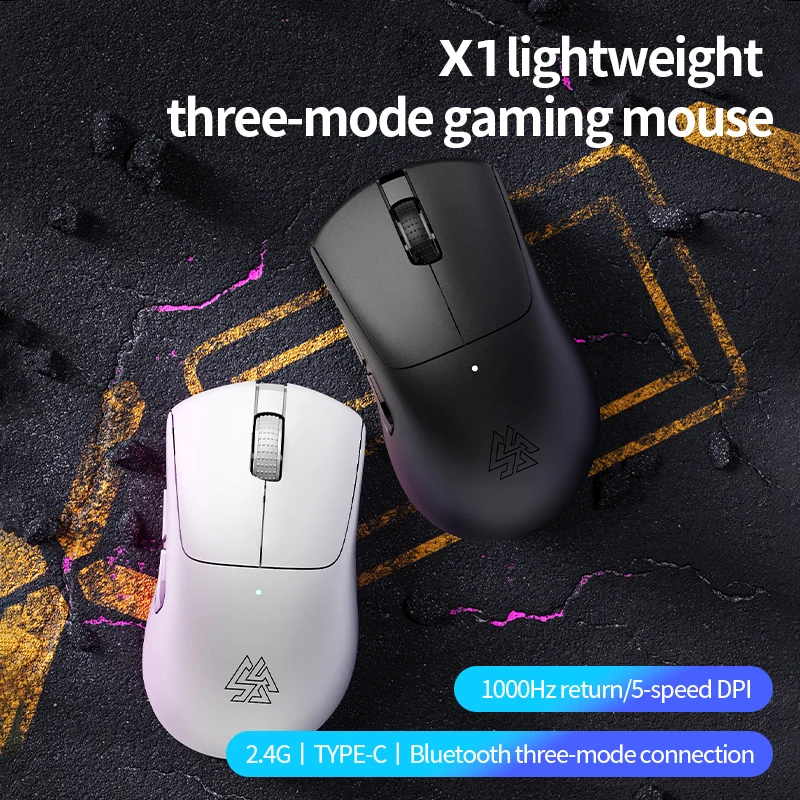 SOREX X1 1000 Hz snoeisnelheid Draadloze gamingmuis 6400 DPI Aanpassing op 6 niveaus Bluetooth 5.0 Lichtgewicht