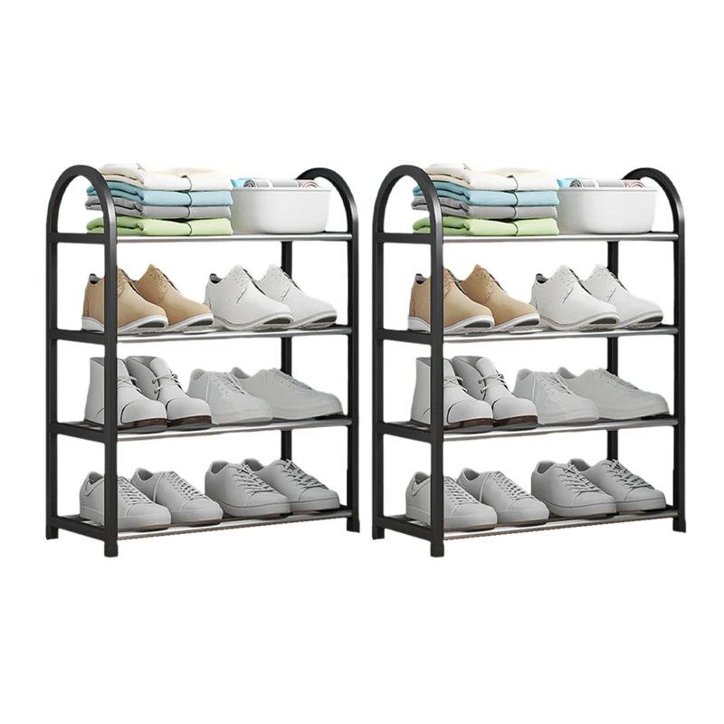 Shoe Rack, Shoe Cabinet For Entrance And Front Door Entrance 4 Tier Shoe Cabinet, Easy To Install