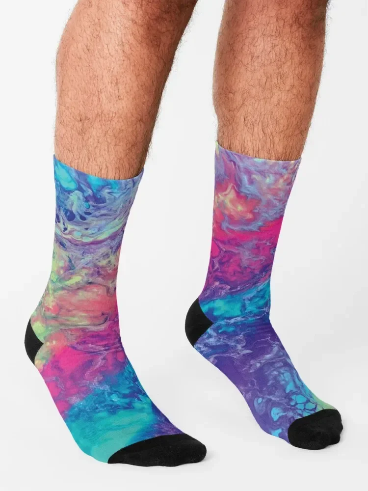 Calcetines antideslizantes de fútbol para hombre y mujer, medias de estilo hiphop, Tutti Frutti