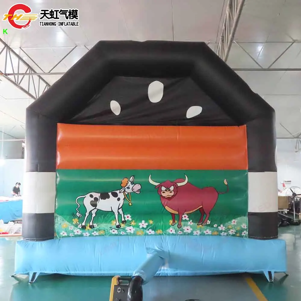 Castillo inflable comercial para niños, casa de rebote con soplador para fiesta de Carnaval, Milkcow, 4m/5m