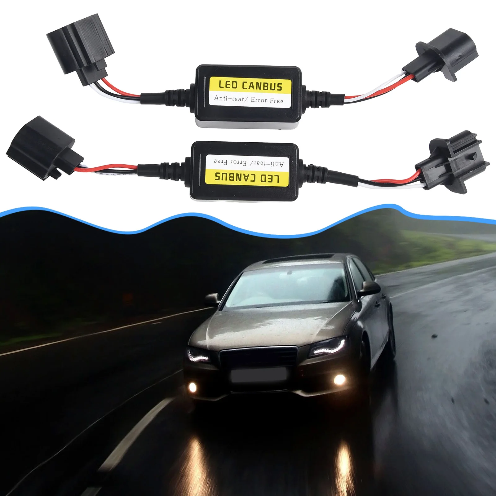 H13 LED Headlight Decoder Module for Dodge to Prevent Error Messages When Installing Aftermarket HID or LED Bulbs