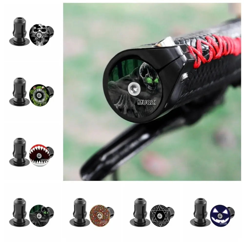 

1 Pair Aluminium Alloy Bicycle Handlebar End Caps Lightweight CNC Bicycle Handlebar Plug 3D Anodic Oxidation Handlebar Cap