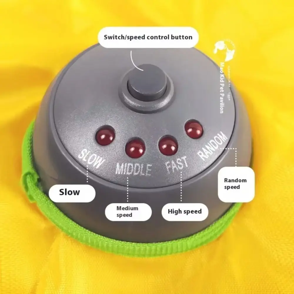 

Fabric Material Interactive Cat Chew Resistant Self Entertaining Undercover Mouse Feather Attachment Move Mouse Design