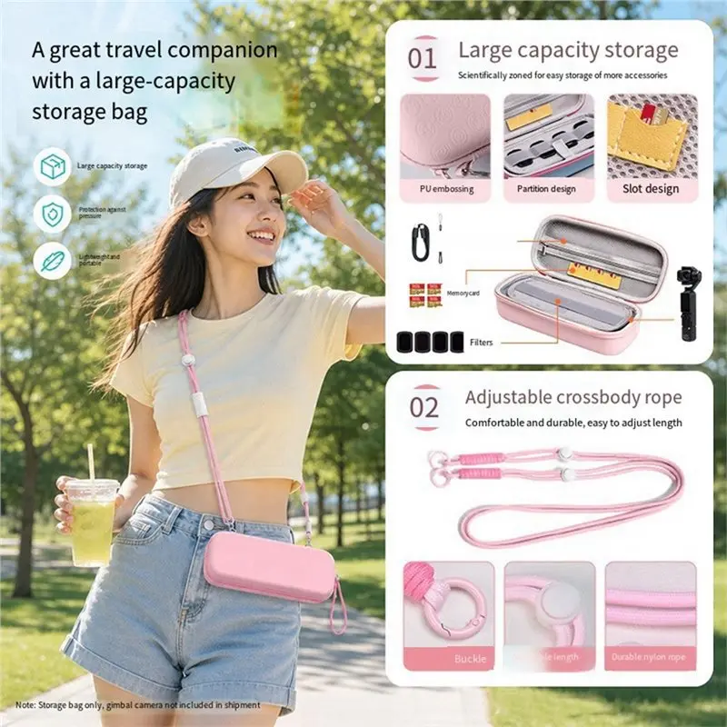 Storage Bag for DJI Osmo Pocket 4Pro Portable Handbag Anti-Scratch Protective Case for Pocket 4P Camera Storage