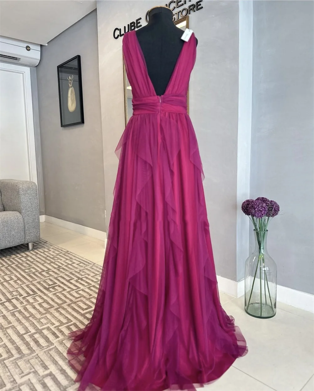 Jessica Purple Prom Dressess Tulle Layered Corset Prom Dress 2024 Vestidos De Fiesta Elegant Ladies Wedding Dinner Party Dresses