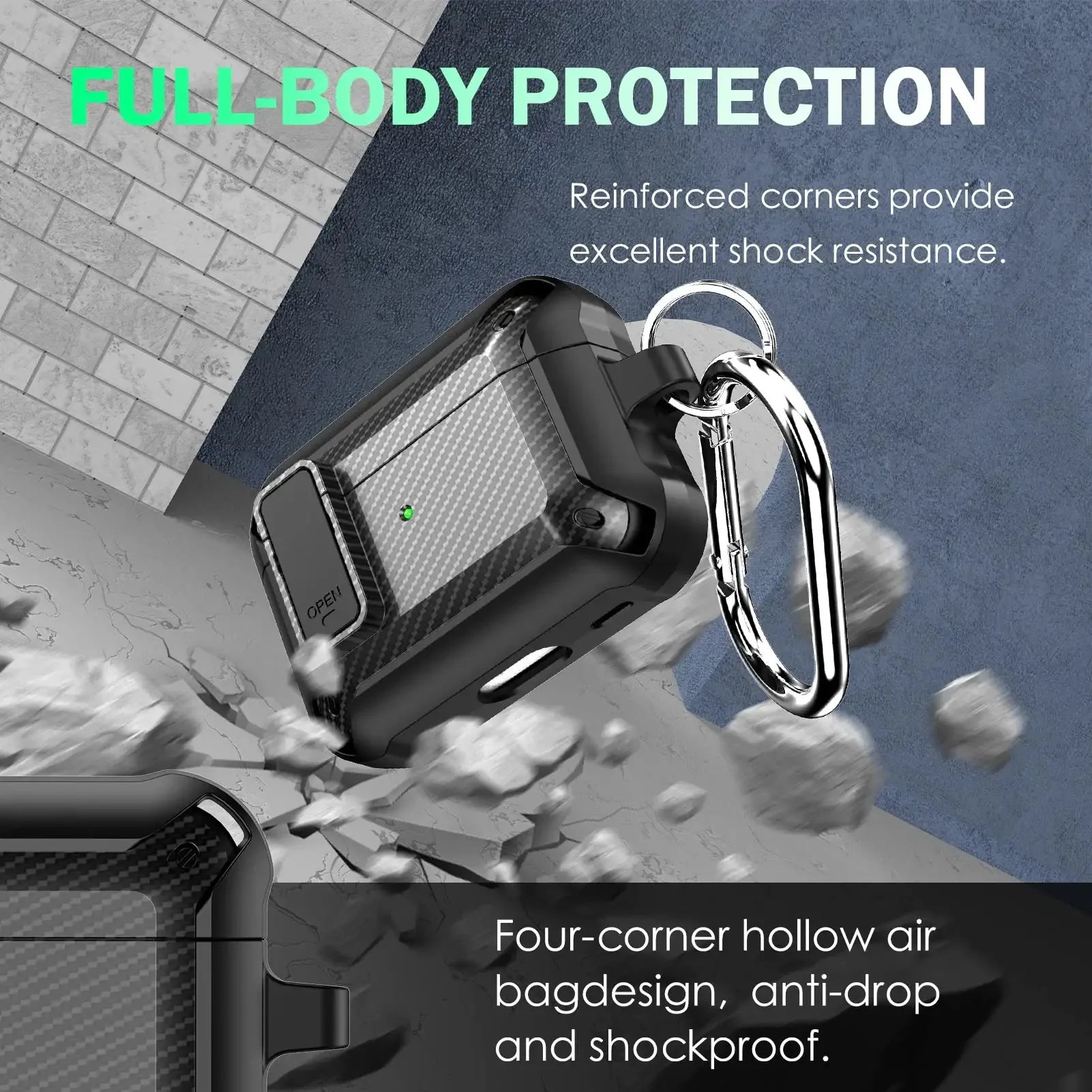 ل Airpods برو 2nd جيل غطاء تغليف للرجال النساء العسكرية درع حامي صدمات ل أبل AirPods برو 2 2022 حافظة